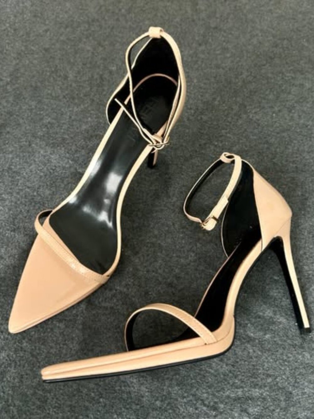 Nude Ankle Strap Heels - US 11